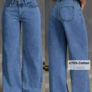 Women's Washed Gray Long Straight Leg Casual Jeans, Non-Stretch